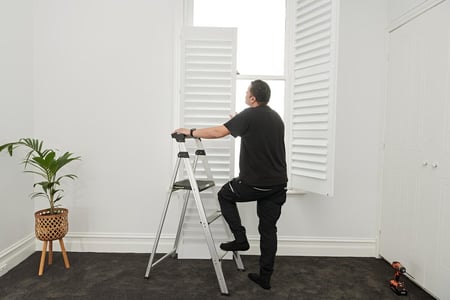 floorworld plantation shutter installation